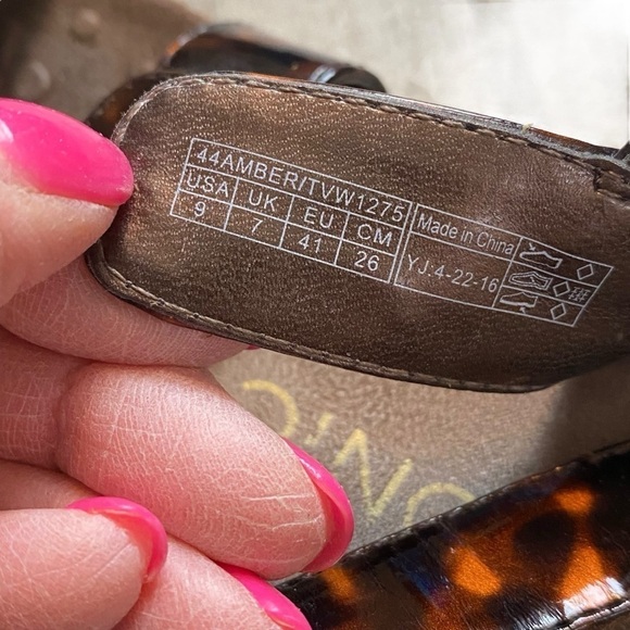 Vionic women’s 9 sandals tortoise amber brown sling back - Picture 5 of 13